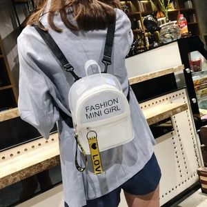 ♡Transparent Fashion Mini Girl Backpack♡